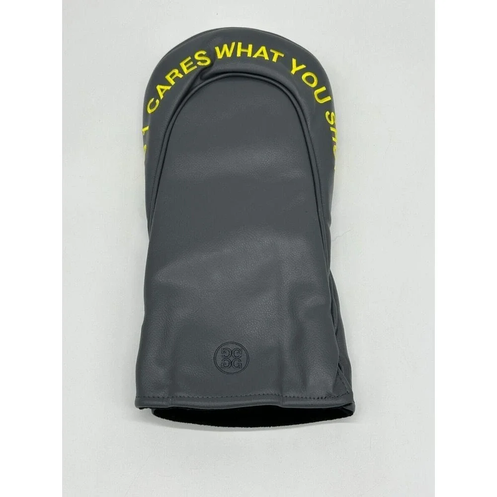 G-Fore G4 Driver Headcover Skull Tees Charcoal Gray Yellow Oversized Golf NEW